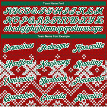 Загрузить изображение в средство просмотра галереи, Custom Stitched Red Kelly Green-White Christmas Snowflakes 3D Sports Pullover Sweatshirt Hoodie