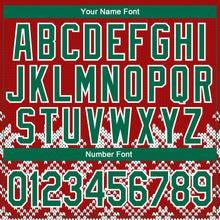 Загрузить изображение в средство просмотра галереи, Custom Stitched Red Kelly Green-White Christmas Snowflakes 3D Sports Pullover Sweatshirt Hoodie