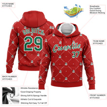 Загрузить изображение в средство просмотра галереи, Custom Stitched Red Kelly Green-White Christmas Dog Wearing Santa Claus Costume 3D Sports Pullover Sweatshirt Hoodie