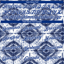 Load image into Gallery viewer, Custom Stitched Tie Dye Royal-White 3D Watercolor Shibori Style Sports Pullover Sweatshirt Hoodie