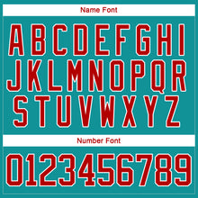 Charger l'image dans la galerie, Custom Teal Red-White Christmas Santa Claus 3D Hockey Lace Neck Jersey