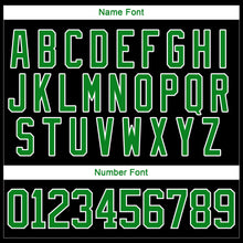 Charger l'image dans la galerie, Custom Black Grass Green-White Christmas Santa Claus 3D Hockey Lace Neck Jersey