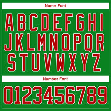 Charger l'image dans la galerie, Custom Grass Green Red-White Christmas Reindeer 3D Hockey Lace Neck Jersey