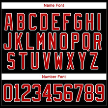 Charger l'image dans la galerie, Custom Black Red-White Christmas Santa Claus 3D Hockey Lace Neck Jersey