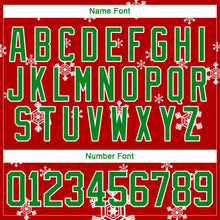 Charger l'image dans la galerie, Custom Red Grass Green-White Christmas Reindeer 3D Hockey Lace Neck Jersey