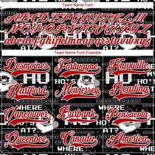 Charger l'image dans la galerie, Custom Black Red-White Christmas Santa Claus 3D Hockey Lace Neck Jersey