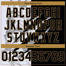 Загрузить изображение в средство просмотра галереи, Custom Graffiti Pattern Black-Old Gold 3D Scratch Authentic Basketball Jersey