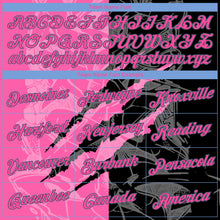 Загрузить изображение в средство просмотра галереи, Custom Graffiti Pattern Pink Black-Light Blue 3D Scratch Authentic Basketball Jersey