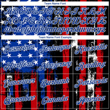 Laden Sie das Bild in den Galerie-Viewer, Custom Black Red-Royal 3D American Flag Fashion Authentic Basketball Jersey