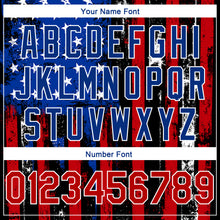 Laden Sie das Bild in den Galerie-Viewer, Custom Black Red-Royal 3D American Flag Fashion Authentic Basketball Jersey