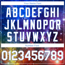 Laden Sie das Bild in den Galerie-Viewer, Custom Galactic White-Light Blue 3D Authentic Basketball Jersey