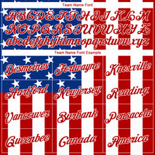 Загрузить изображение в средство просмотра галереи, Custom White Royal-Red 3D American Flag Fashion Authentic Basketball Jersey