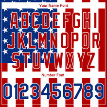 Загрузить изображение в средство просмотра галереи, Custom White Royal-Red 3D American Flag Fashion Authentic Basketball Jersey