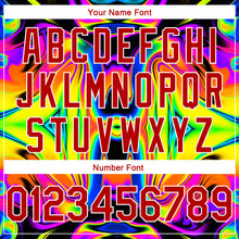 Laden Sie das Bild in den Galerie-Viewer, Custom Black Red-White 3D Pattern Design Abstract Iridescent Psychedelic Swirl Fluid Art Authentic Basketball Jersey