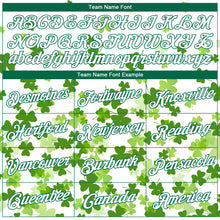 Загрузить изображение в средство просмотра галереи, Custom White Kelly Green 3D Pattern Design St. Patrick's Day Authentic Basketball Jersey