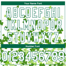 Загрузить изображение в средство просмотра галереи, Custom White Kelly Green 3D Pattern Design St. Patrick's Day Authentic Basketball Jersey