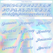 Загрузить изображение в средство просмотра галереи, Custom White Light Blue 3D Pattern Design Abstract Trendy Holographic Vaporwave Style Authentic Basketball Jersey