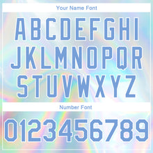 Загрузить изображение в средство просмотра галереи, Custom White Light Blue 3D Pattern Design Abstract Trendy Holographic Vaporwave Style Authentic Basketball Jersey