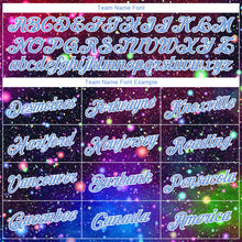 Laden Sie das Bild in den Galerie-Viewer, Custom Galactic Light Blue-White 3D Authentic Basketball Jersey