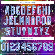 Laden Sie das Bild in den Galerie-Viewer, Custom Galactic Light Blue-White 3D Authentic Basketball Jersey