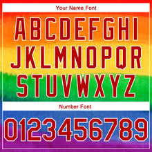 Charger l'image dans la galerie, Custom Red White 3D Pattern Design Rainbow For Pride Month Love Is Love LGBT Authentic Basketball Jersey
