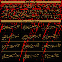 Загрузить изображение в средство просмотра галереи, Custom Black Old Gold 3D Pattern Design Authentic Basketball Jersey