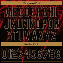 Загрузить изображение в средство просмотра галереи, Custom Black Old Gold 3D Pattern Design Authentic Basketball Jersey