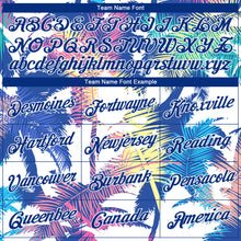 Загрузить изображение в средство просмотра галереи, Custom White Royal 3D Pattern Tropical Hawaii Palm Trees Authentic Basketball Jersey