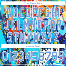 Загрузить изображение в средство просмотра галереи, Custom Graffiti Pattern Light Blue-White 3D Grunge Art Authentic Basketball Jersey