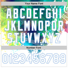 Загрузить изображение в средство просмотра галереи, Custom White Light Blue 3D Pattern Design Music Festival Abstract Colorful Music Grunge Style Authentic Baseball Jersey