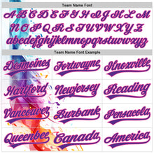 Загрузить изображение в средство просмотра галереи, Custom White Purple-Pink 3D Pattern Design Music Festival Colorful Musical Notes Authentic Baseball Jersey