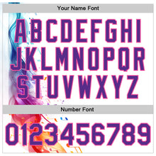 Загрузить изображение в средство просмотра галереи, Custom White Purple-Pink 3D Pattern Design Music Festival Colorful Musical Notes Authentic Baseball Jersey