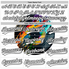 Load image into Gallery viewer, Custom White Black 3D Pattern Design Music Festival Record With Colorful Splatter Authentic Baseball Jersey