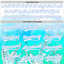 Загрузить изображение в средство просмотра галереи, Custom White Light Blue 3D Pattern Design Music Festival Musical Instruments Authentic Baseball Jersey