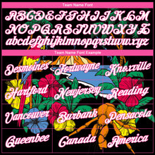 Загрузить изображение в средство просмотра галереи, Custom Black White Pink-Light Blue 3D Pattern Tropical Beach Hawaii Palm Trees Authentic Basketball Jersey