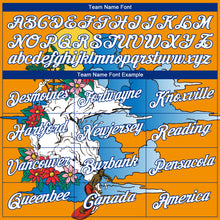 Загрузить изображение в средство просмотра галереи, Custom Bay Orange White-Royal 3D Pattern Tropical Beach Hawaii Palm Trees Authentic Basketball Jersey