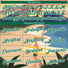 Загрузить изображение в средство просмотра галереи, Custom Sand Kelly Green-White 3D Pattern Tropical Beach Hawaii Palm Trees Authentic Basketball Jersey