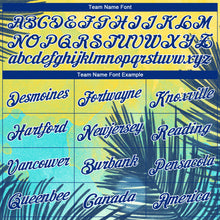 Загрузить изображение в средство просмотра галереи, Custom Yellow Royal-White 3D Pattern Tropical Hawaii Leaves Authentic Basketball Jersey