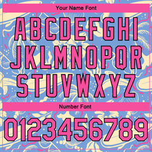 Загрузить изображение в средство просмотра галереи, Custom Light Blue Pink-Black 3D Pattern Tropical Hawaii Trees Authentic Basketball Jersey