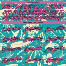 Загрузить изображение в средство просмотра галереи, Custom Aqua Pink-Black 3D Pattern Tropical Hawaii Trees Authentic Basketball Jersey