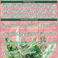 Загрузить изображение в средство просмотра галереи, Custom Medium Pink White-Kelly Green 3D Pattern Tropical Hawaii Leaves Authentic Basketball Jersey