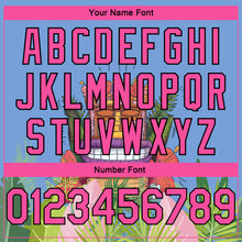 Загрузить изображение в средство просмотра галереи, Custom Light Blue Pink-Black 3D Pattern Cartoon Tropical Hawaii Rainforest Authentic Basketball Jersey