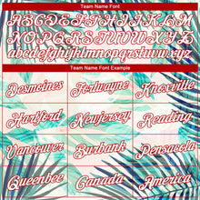 Загрузить изображение в средство просмотра галереи, Custom White Red 3D Pattern Tropical Hawaii Leaves And Flamingo Authentic Basketball Jersey