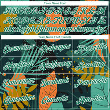 Загрузить изображение в средство просмотра галереи, Custom Black Kelly Green-White 3D Pattern Tropical Hawaii Leaves Authentic Basketball Jersey