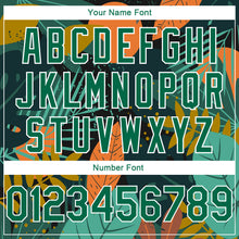 Загрузить изображение в средство просмотра галереи, Custom Black Kelly Green-White 3D Pattern Tropical Hawaii Leaves Authentic Basketball Jersey