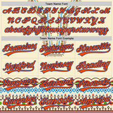 Charger l'image dans la galerie, Custom Cream Orange-Royal 3D Pattern Design Traditional African Ethnic Style Authentic Baseball Jersey