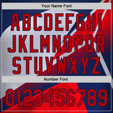 Charger l'image dans la galerie, Custom Red Navy 3D Pattern Design Abstract Sport Authentic Baseball Jersey