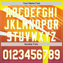 Charger l'image dans la galerie, Custom Orange White Purple-Neon Yellow 3D Pattern Design Abstract Sport Authentic Baseball Jersey