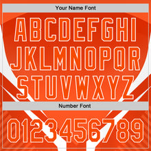 Load image into Gallery viewer, Custom Orange White 3D Pattern Design Abstract Sport Authentic Baseball Jersey