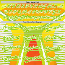 Load image into Gallery viewer, Custom Orange Neon Green-White 3D Pattern Design Abstract Sport Authentic Baseball Jersey